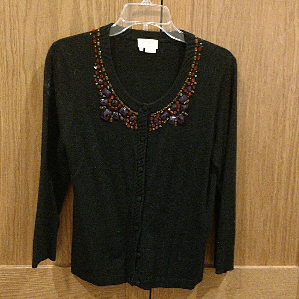 Kate Spade Black beaded cardigan
